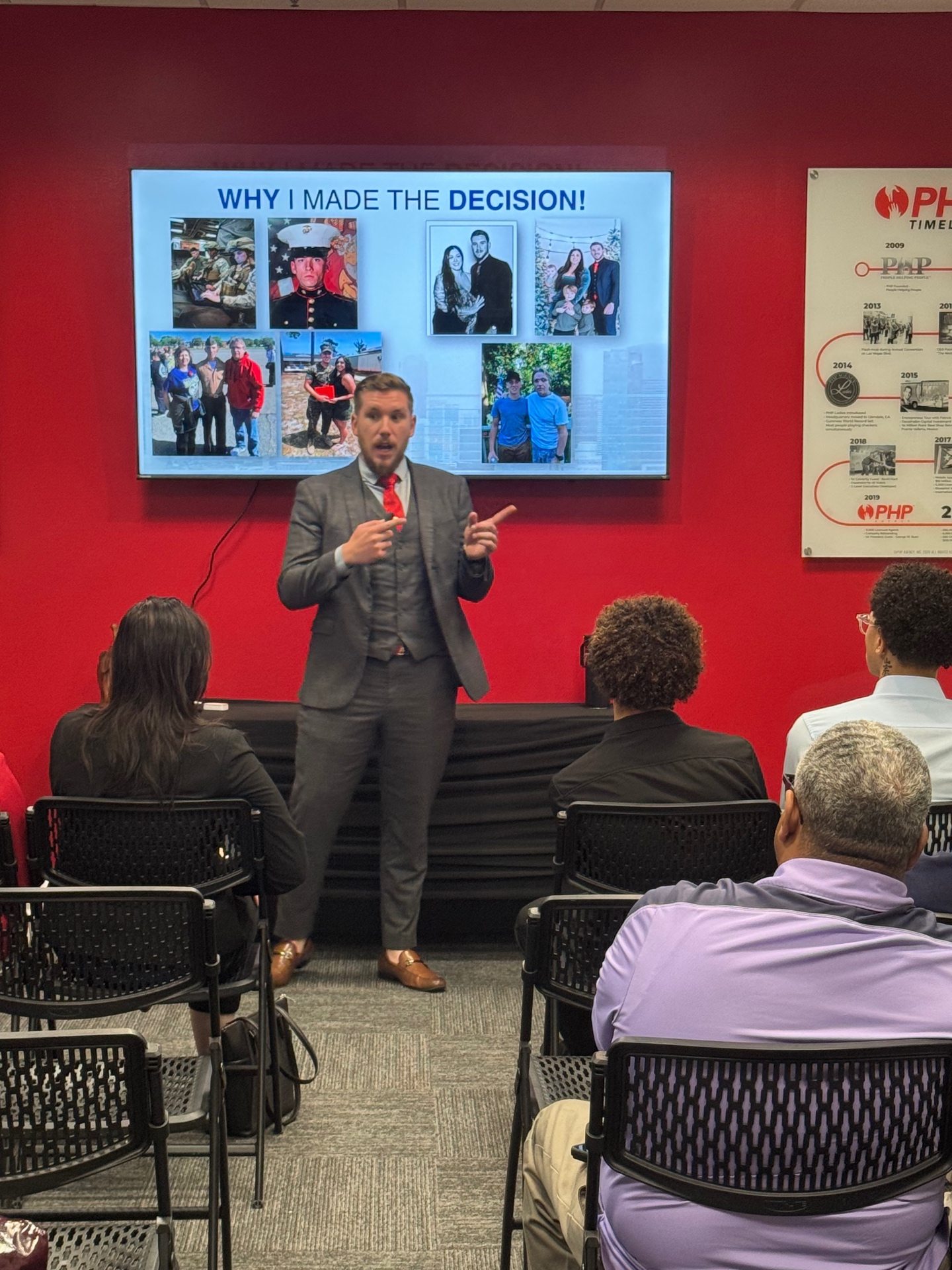 Michael Gerhart presenting a financial workshop live